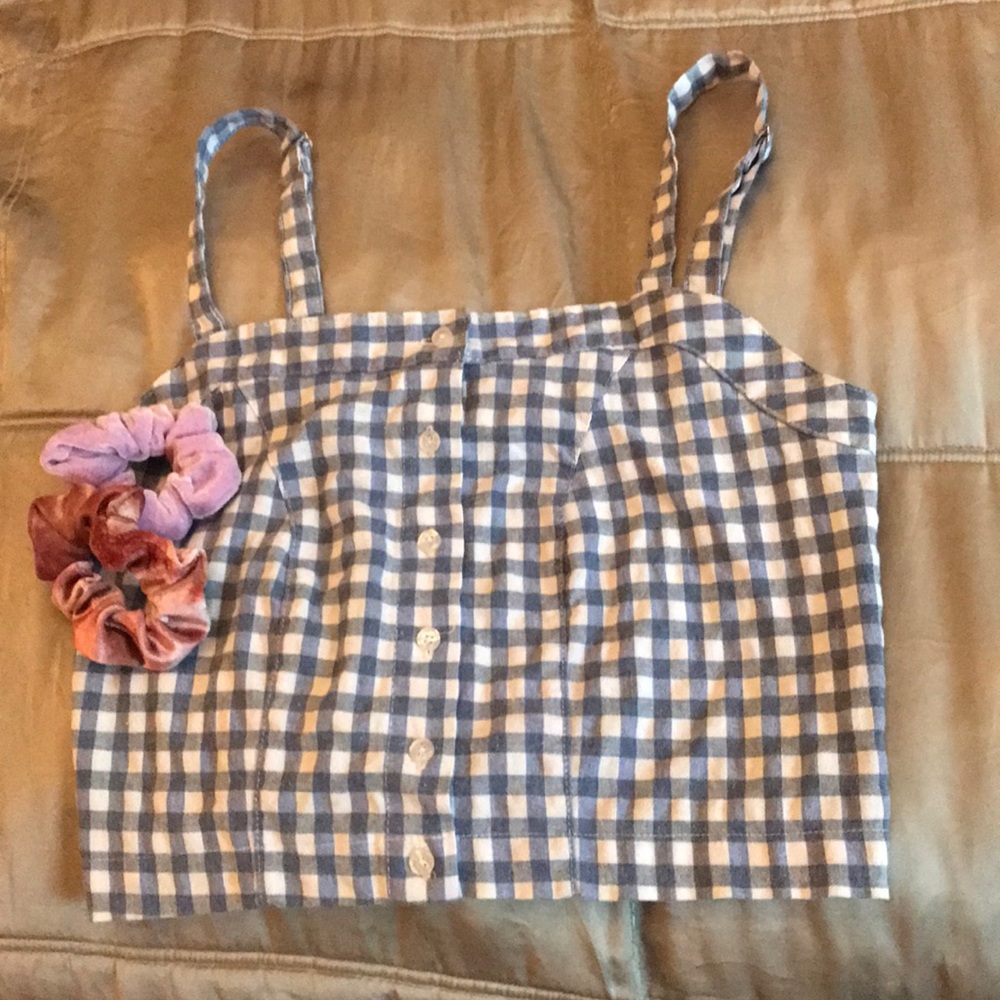 BRANDY MELVILLE gingham pattern tank top